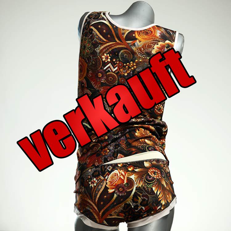 schöne nachhaltige ökologische sexy Unterwäsche Set für DamenPanty / Hotpant mit Top aus Baumwolle