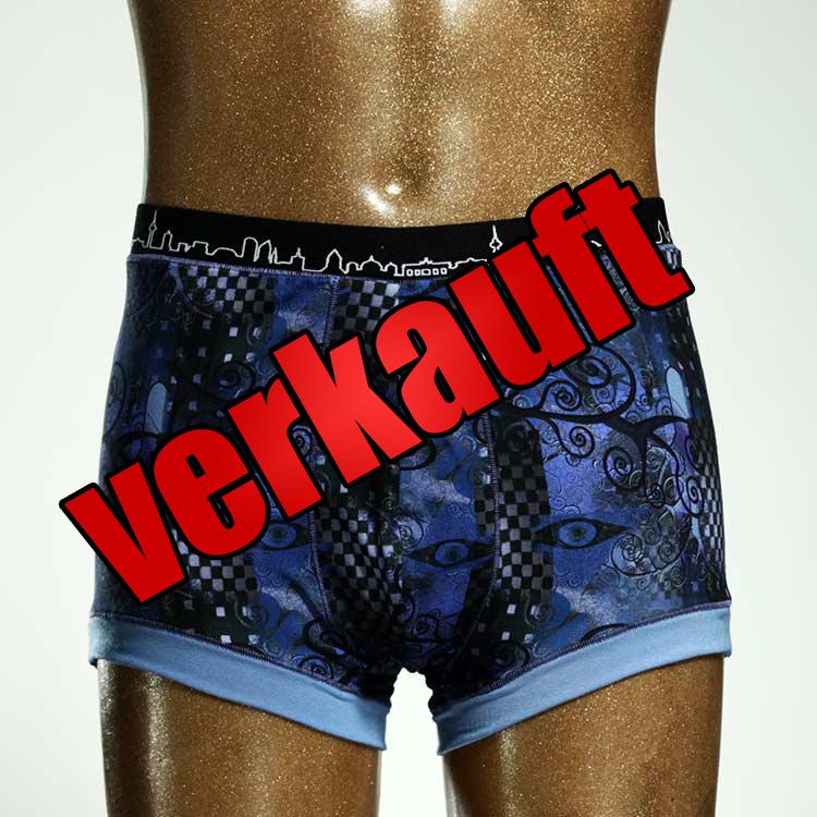 bequemer preiswerter gemusterter farbiger Herrenshort, Unterwäsche aus Baumwolle für Herren