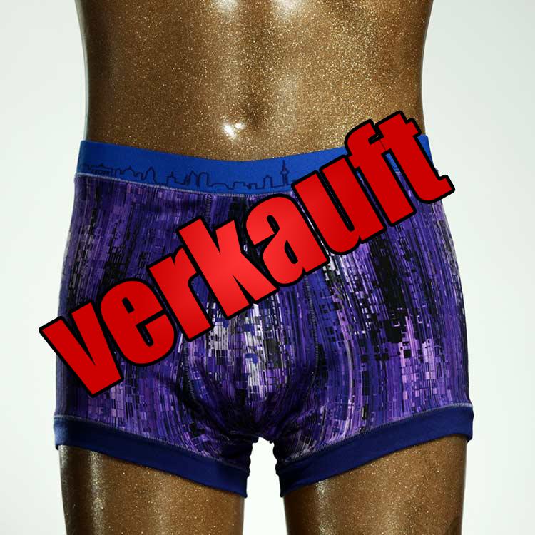 nachhaltiger günstiger ökologischer gemusterter Herrenshort, Unterwäsche aus Baumwolle für Herren