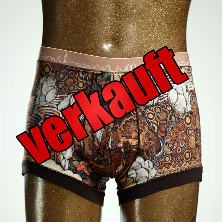 gemusterter günstiger ökologischer bunter Herrenshort, Unterwäsche aus Baumwolle für Herren