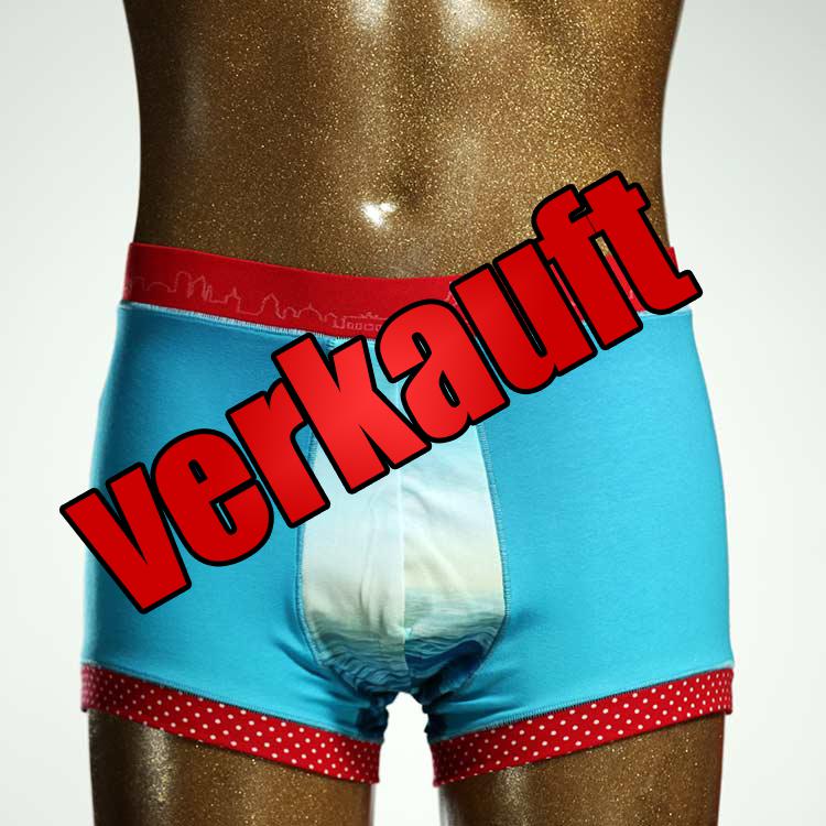 bequemer gemusterter schöner nachhaltiger Herrenshort, Unterwäsche aus Baumwolle für Herren