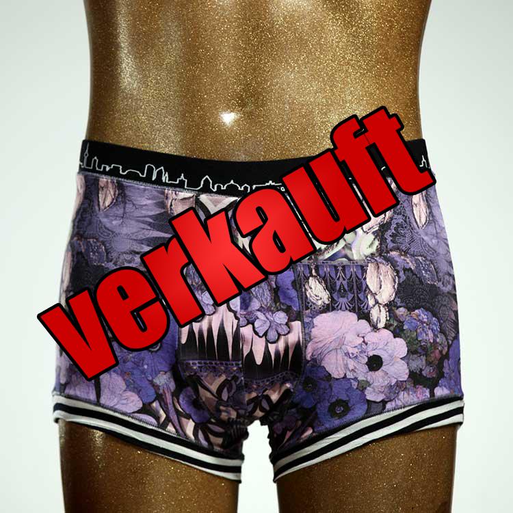 bequemer nachhaltiger ökologischer gemusterter Herrenshort, Unterwäsche aus Baumwolle für Herren