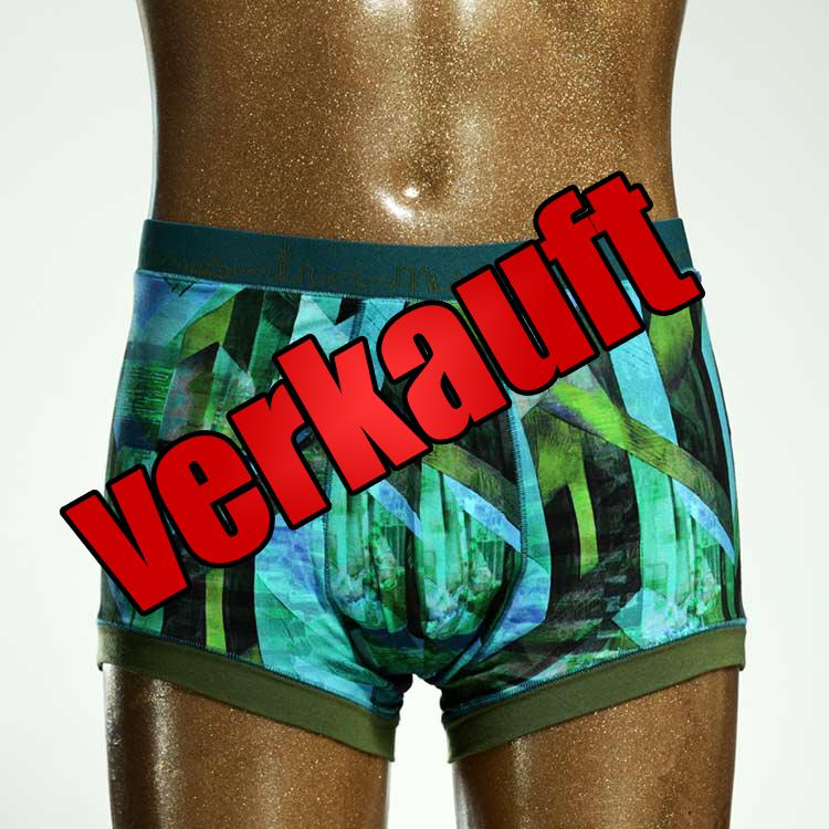 ökologischer  gemusterter nachhaltiger Herrenshort, Unterwäsche aus Baumwolle für Herren
