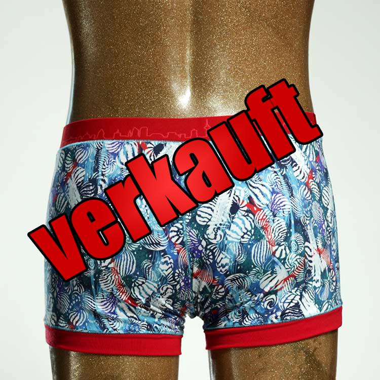 gemusterter nachhaltiger bunter farbiger Herrenshort, Unterwäsche aus Baumwolle für Herren