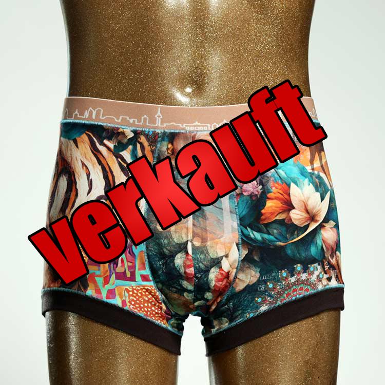 günstiger gemusterter preiswerter farbiger Herrenshort, Unterwäsche aus Baumwolle für Herren