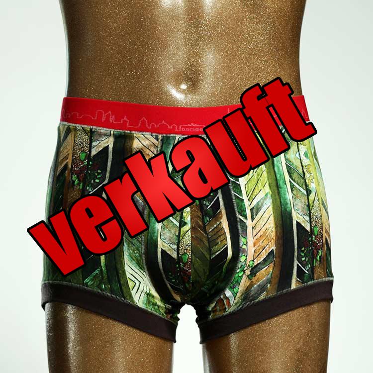 ökologischer  preiswerter gemusterter Herrenshort, Unterwäsche aus Baumwolle für Herren