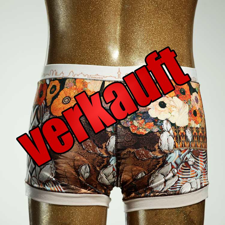 günstiger farbiger gemusterter nachhaltiger Herrenshort, Unterwäsche aus Baumwolle für Herren