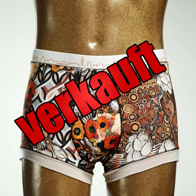 günstiger farbiger gemusterter nachhaltiger Herrenshort, Unterwäsche aus Baumwolle für Herren