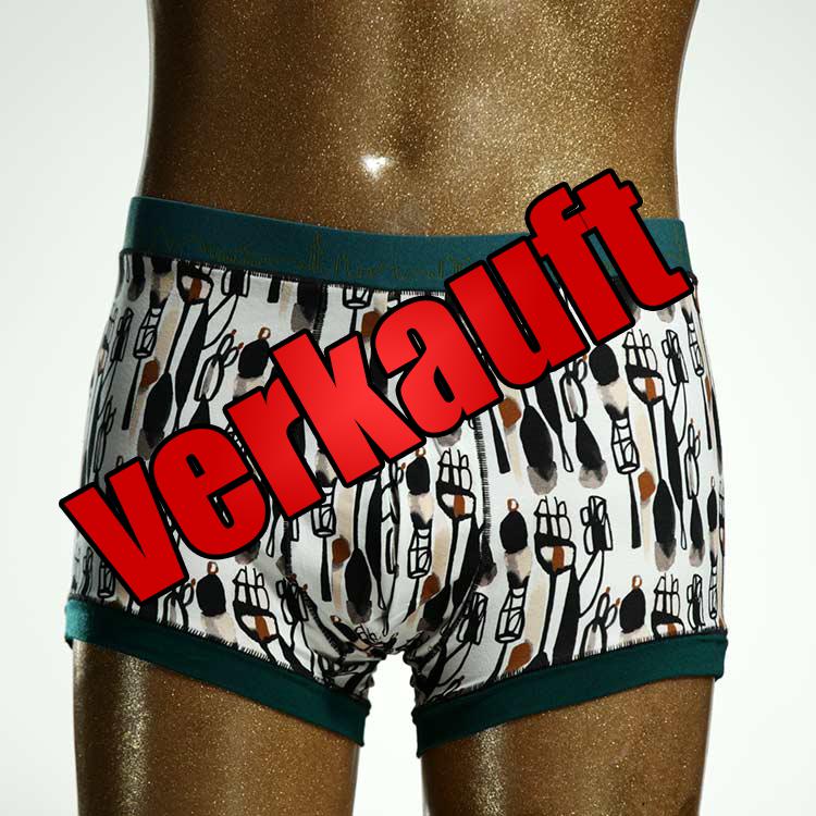 gemusterter sexy ökologischer handgemachter Herrenshort, Unterwäsche aus Baumwolle für Herren