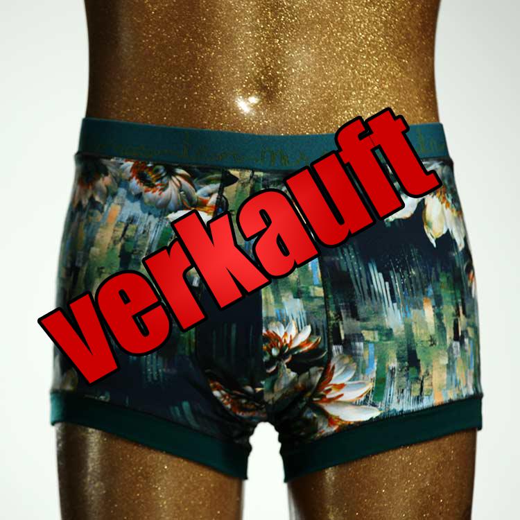 gemusterter nachhaltiger sexy farbiger Herrenshort, Unterwäsche aus Baumwolle für Herren