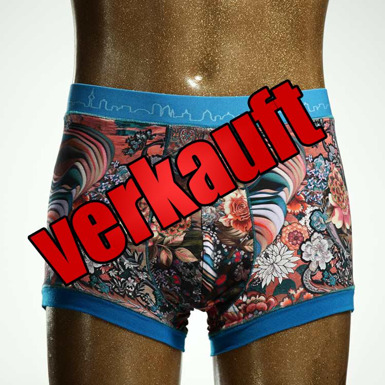 ökologischer bequemer gemusterter preiswerter Herrenshort, Unterwäsche aus Baumwolle für Herren