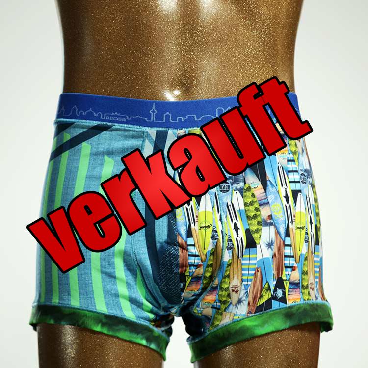 bunter gemusterter bequemer ökologischer Herrenshort, Unterwäsche aus Baumwolle für Herren