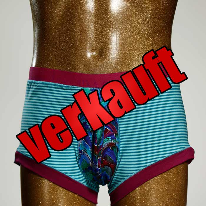 preiswerter handgemachter schöner gemusterter Herrenshort, Unterwäsche aus Baumwolle für Herren