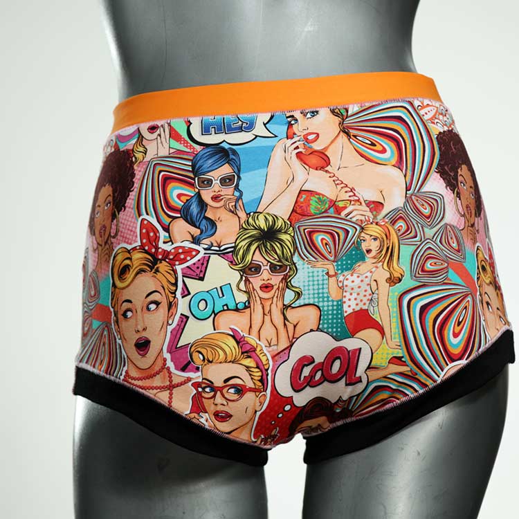 bunte sexy gemusterte ökologische High waist Hotpant aus Baumwolle, Unterwäsche für Damen thumbnail