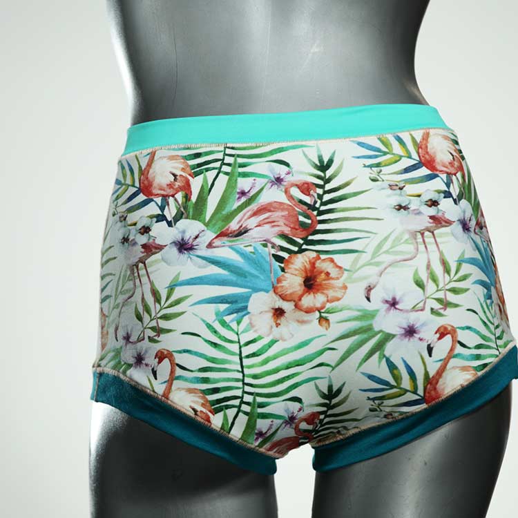 farbige ökologische schöne bunte High waist Hotpant aus Baumwolle, Unterwäsche für Damen thumbnail