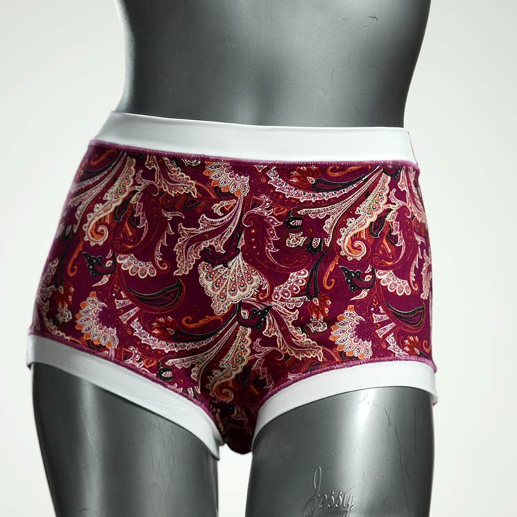 gemusterte günstige ökologische nachhaltige High waist Hotpant aus Baumwolle, Unterwäsche für Damen thumbnail