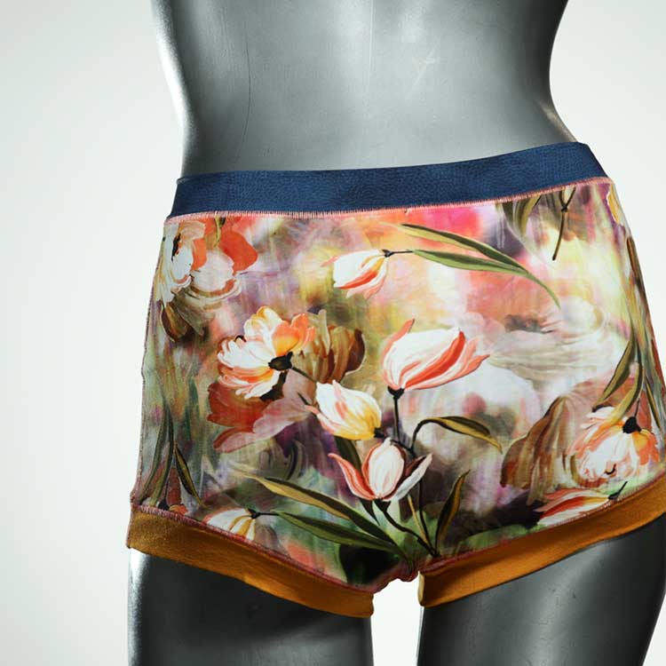 bunte handgemachte ökologische nachhaltige High waist Hotpant aus Baumwolle, Unterwäsche für Damen thumbnail