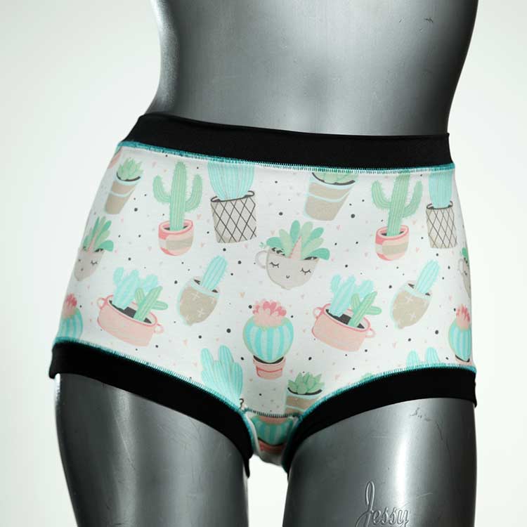 ökologische schöne nachhaltige bunte High waist Hotpant aus Baumwolle, Unterwäsche für Damen thumbnail