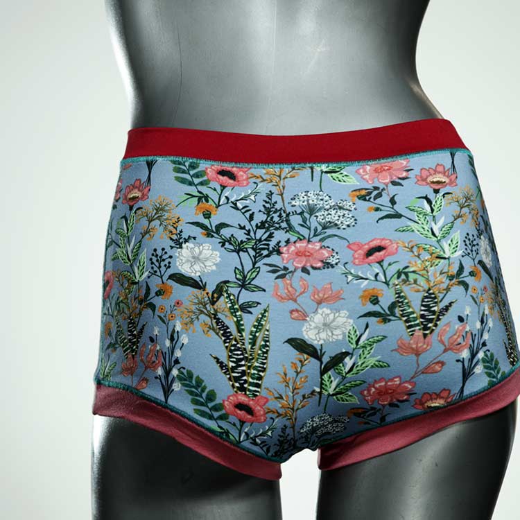 nachhaltige ökologische bunte gemusterte High waist Hotpant aus Baumwolle, Unterwäsche für Damen thumbnail