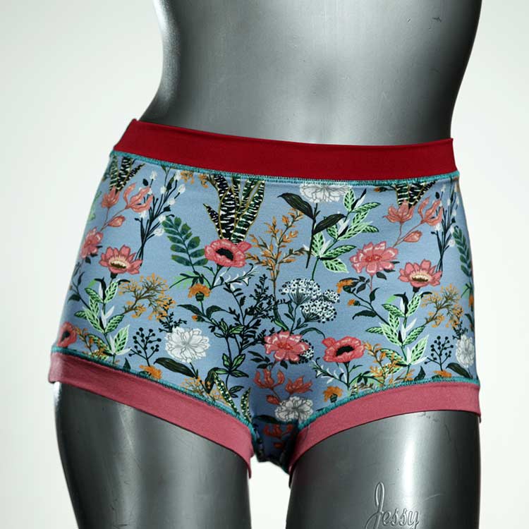 nachhaltige ökologische bunte gemusterte High waist Hotpant aus Baumwolle, Unterwäsche für Damen thumbnail