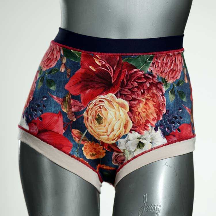 gemusterte günstige ökologische preiswerte High waist Hotpant aus Baumwolle, Unterwäsche für Damen thumbnail