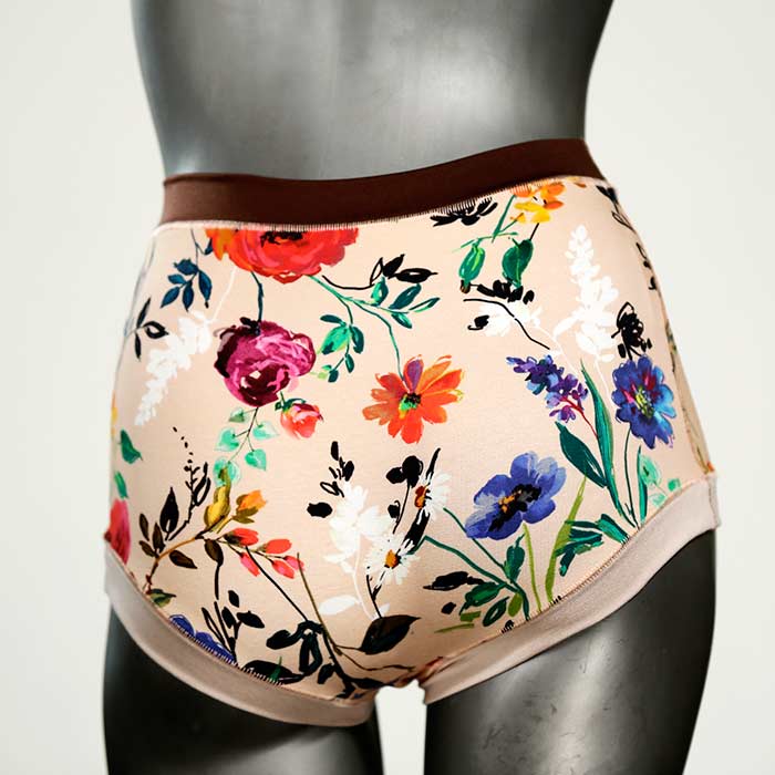 ökologische schöne gemusterte bunte High waist Hotpant aus Baumwolle, Unterwäsche für Damen