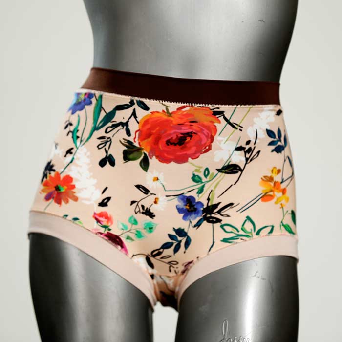 ökologische schöne gemusterte bunte High waist Hotpant aus Baumwolle, Unterwäsche für Damen