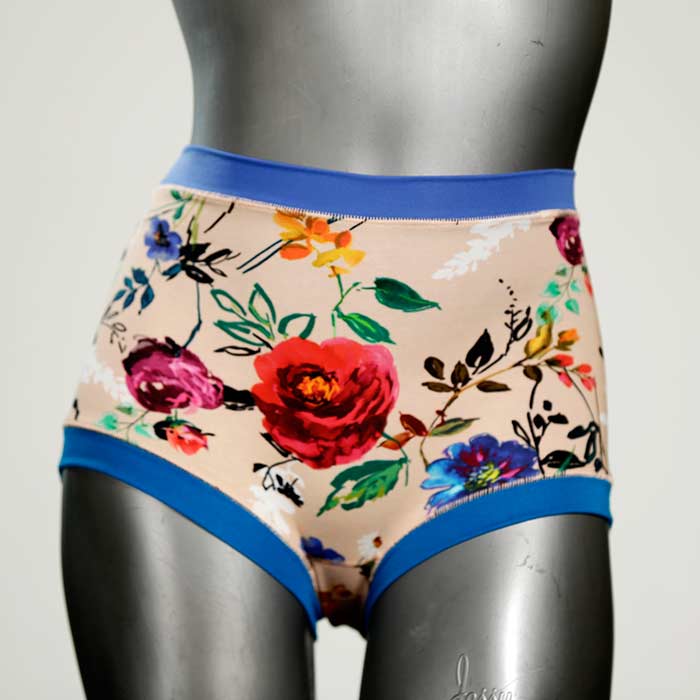 ökologische nachhaltige bunte farbige High waist Hotpant aus Baumwolle, Unterwäsche für Damen