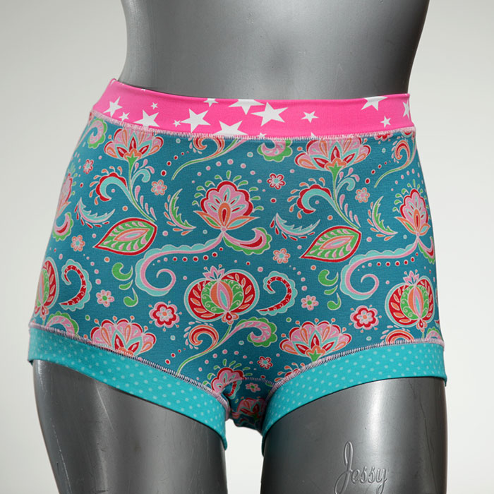handgemachte ökologische attraktive farbige High waist Hotpant aus Baumwolle, Unterwäsche für Damen thumbnail
