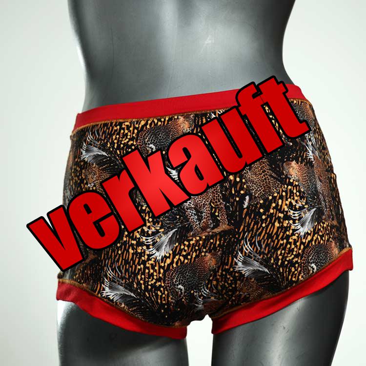 günstige ökologische bunte gemusterte High waist Hotpant aus Baumwolle, Unterwäsche für Damen