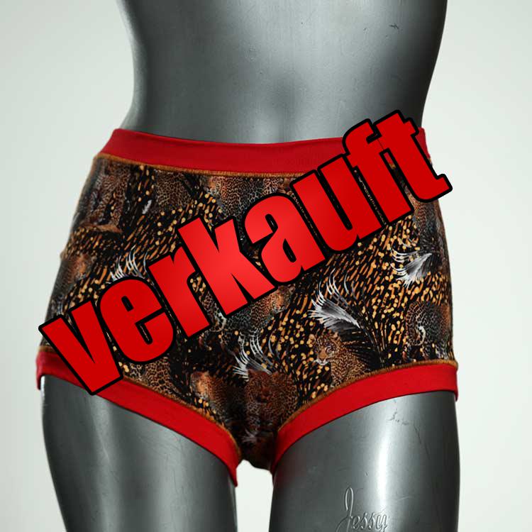 günstige ökologische bunte gemusterte High waist Hotpant aus Baumwolle, Unterwäsche für Damen