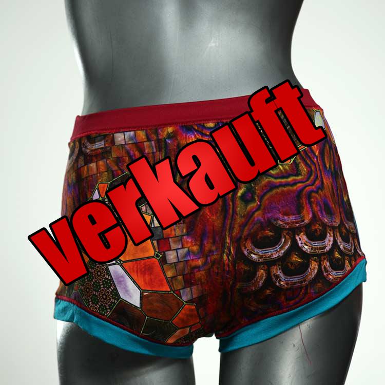 bunte günstige gemusterte ökologische High waist Hotpant aus Baumwolle, Unterwäsche für Damen