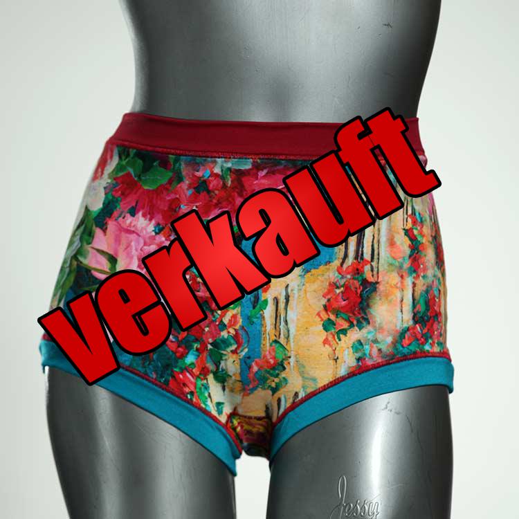 bunte günstige gemusterte ökologische High waist Hotpant aus Baumwolle, Unterwäsche für Damen
