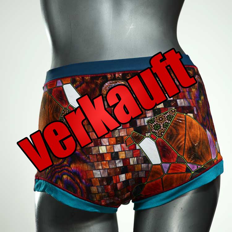 bunte preiswerte nachhaltige gemusterte High waist Hotpant aus Baumwolle, Unterwäsche für Damen