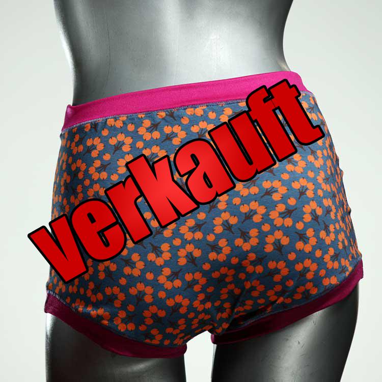 bequeme handgemachte gemusterte günstige High waist Hotpant aus Baumwolle, Unterwäsche für Damen