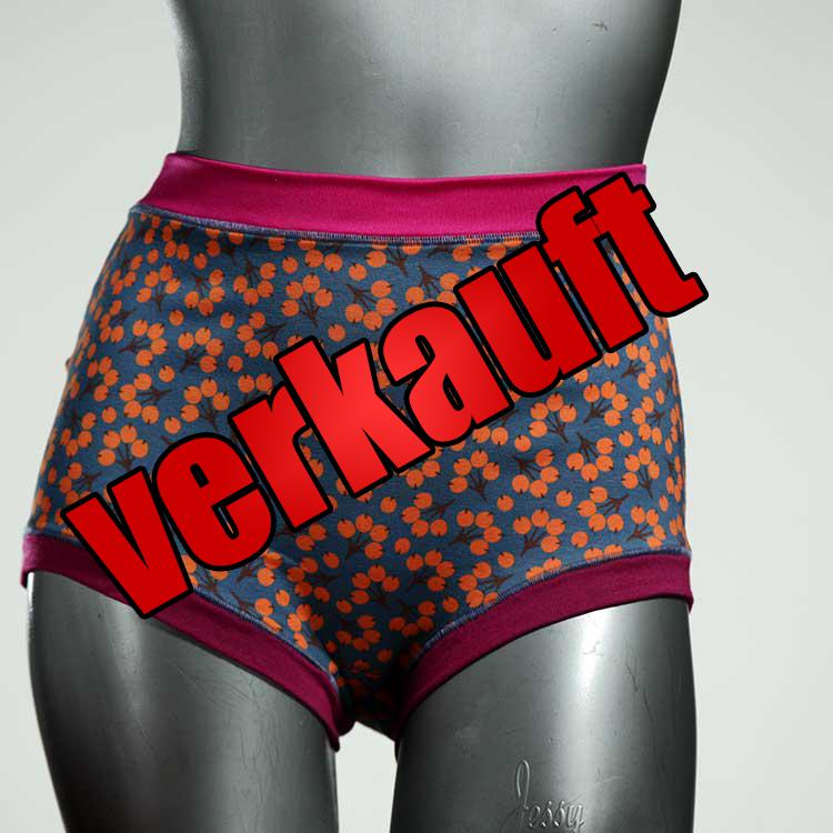 bequeme handgemachte gemusterte günstige High waist Hotpant aus Baumwolle, Unterwäsche für Damen