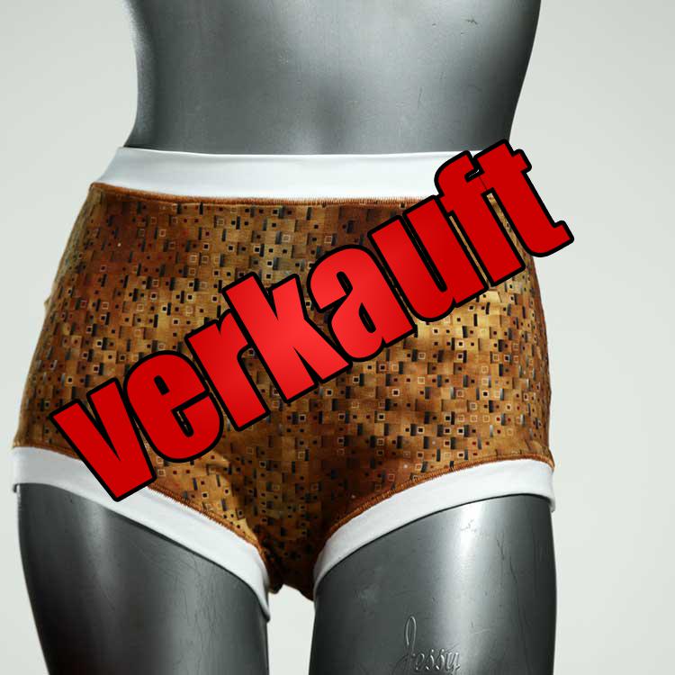 schöne bunte farbige ökologische High waist Hotpant aus Baumwolle, Unterwäsche für Damen