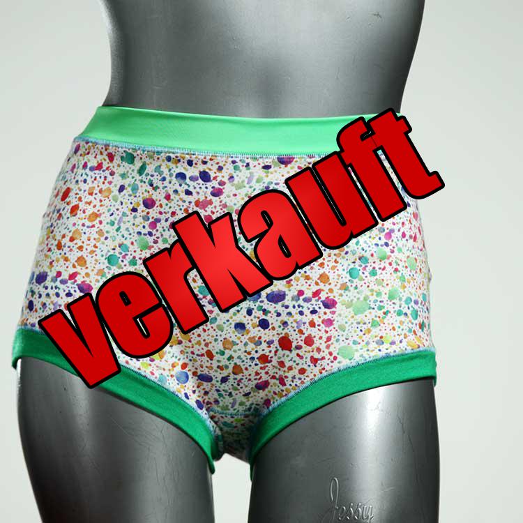 bunte farbige süße handgemachte High waist Hotpant aus Baumwolle, Unterwäsche für Damen