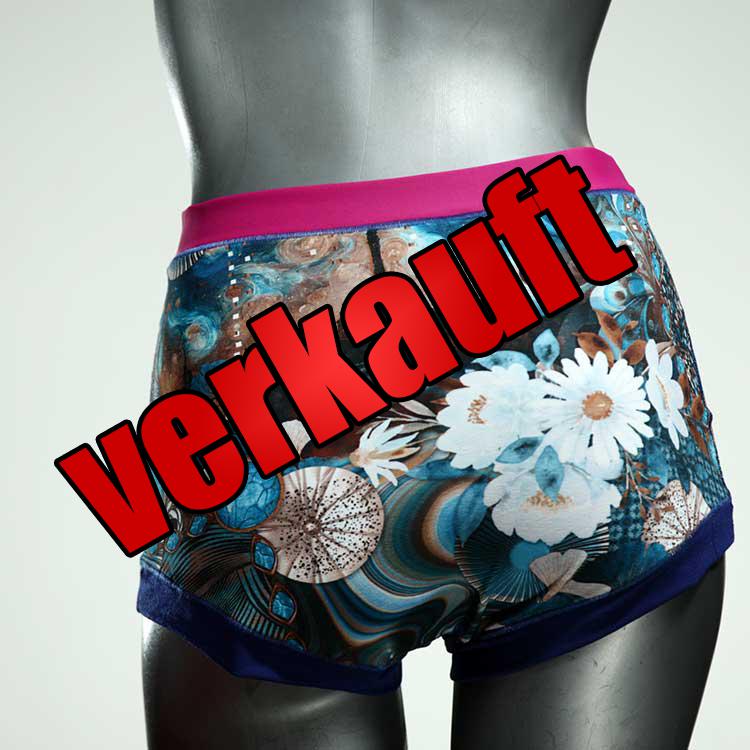 farbige attraktive handgemachte ökologische High waist Hotpant aus Baumwolle, Unterwäsche für Damen