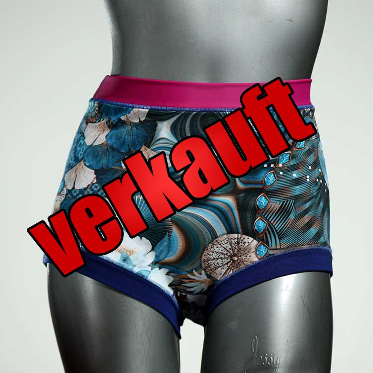 farbige attraktive handgemachte ökologische High waist Hotpant aus Baumwolle, Unterwäsche für Damen