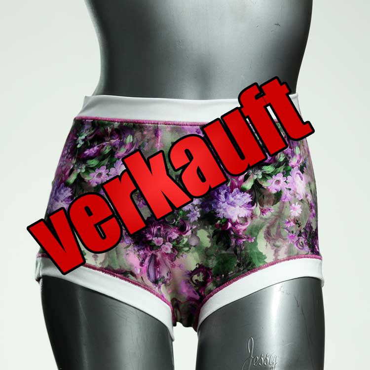 sexy gemusterte handgemachte ökologische High waist Hotpant aus Baumwolle, Unterwäsche für Damen