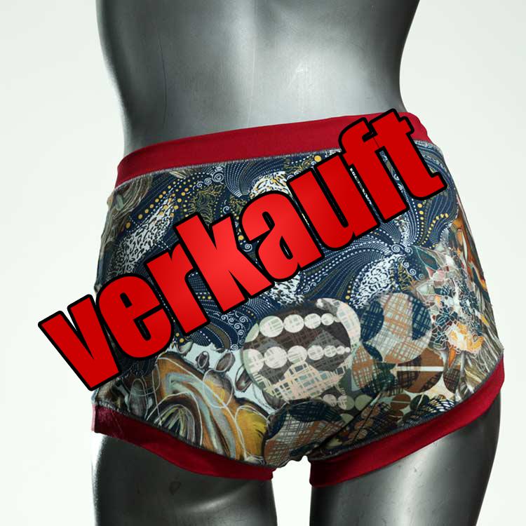 ökologische günstige gemusterte bunte High waist Hotpant aus Baumwolle, Unterwäsche für Damen