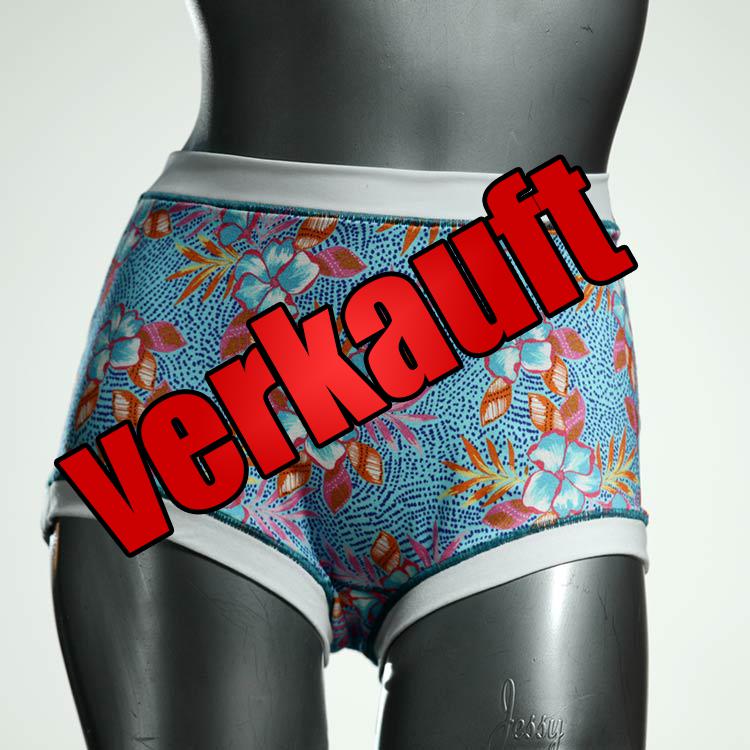 bunte handgemachte farbige attraktive High waist Hotpant aus Baumwolle, Unterwäsche für Damen