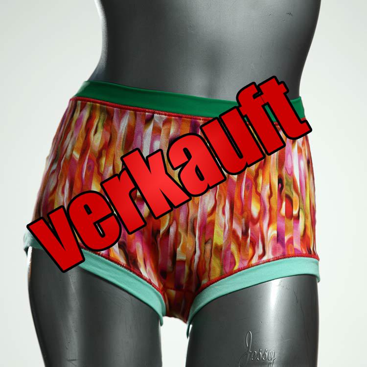 farbige ökologische attraktive handgemachte High waist Hotpant aus Baumwolle, Unterwäsche für Damen