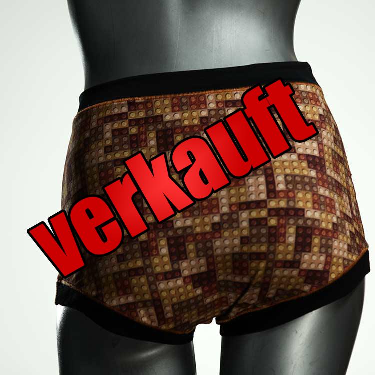 schöne bequeme farbige gemusterte High waist Hotpant aus Baumwolle, Unterwäsche für Damen