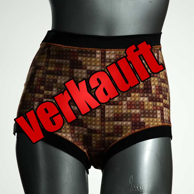 schöne bequeme farbige gemusterte High waist Hotpant aus Baumwolle, Unterwäsche für Damen