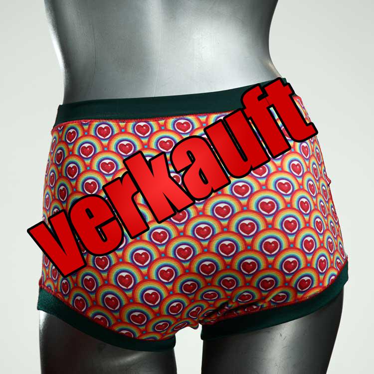 schöne bequeme handgemachte gemusterte High waist Hotpant aus Baumwolle, Unterwäsche für Damen