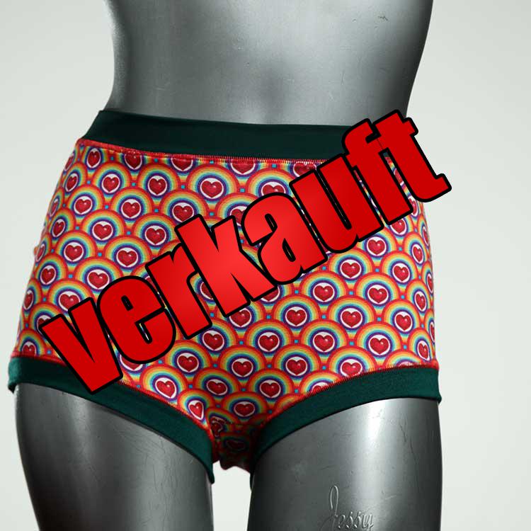 schöne bequeme handgemachte gemusterte High waist Hotpant aus Baumwolle, Unterwäsche für Damen