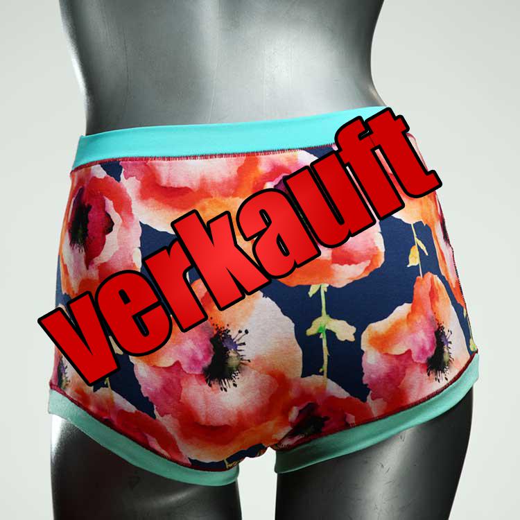 bunte ökologische handgemachte attraktive High waist Hotpant aus Baumwolle, Unterwäsche für Damen