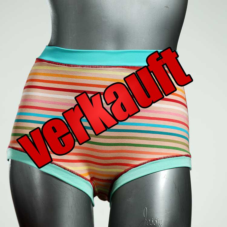 bunte ökologische handgemachte attraktive High waist Hotpant aus Baumwolle, Unterwäsche für Damen